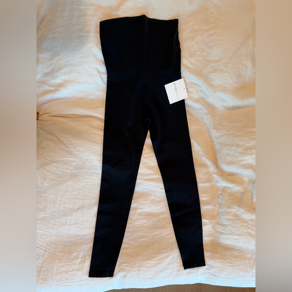 Beyond Yoga Maternity Midi Black High-Waisted Leggings